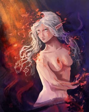 A futuristic city skyline with flying vehicles at sunset