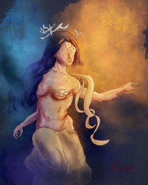 A futuristic city skyline with flying vehicles at sunset